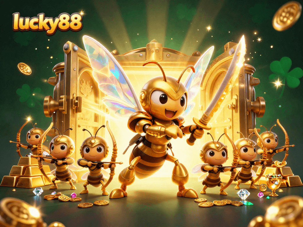 Experience thrilling gaming at lucky88 with samurai hornets among treasures and golden highlights.
