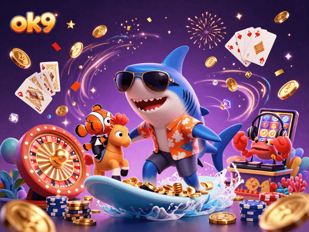 Enjoy exciting casino gaming adventures at ok9 with vibrant characters and dynamic gambling elements.