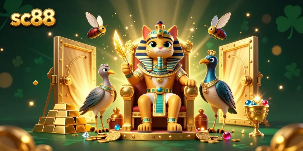 Experience the exciting world of sc88 with vibrant 3D casino themed illustration featuring treasures.