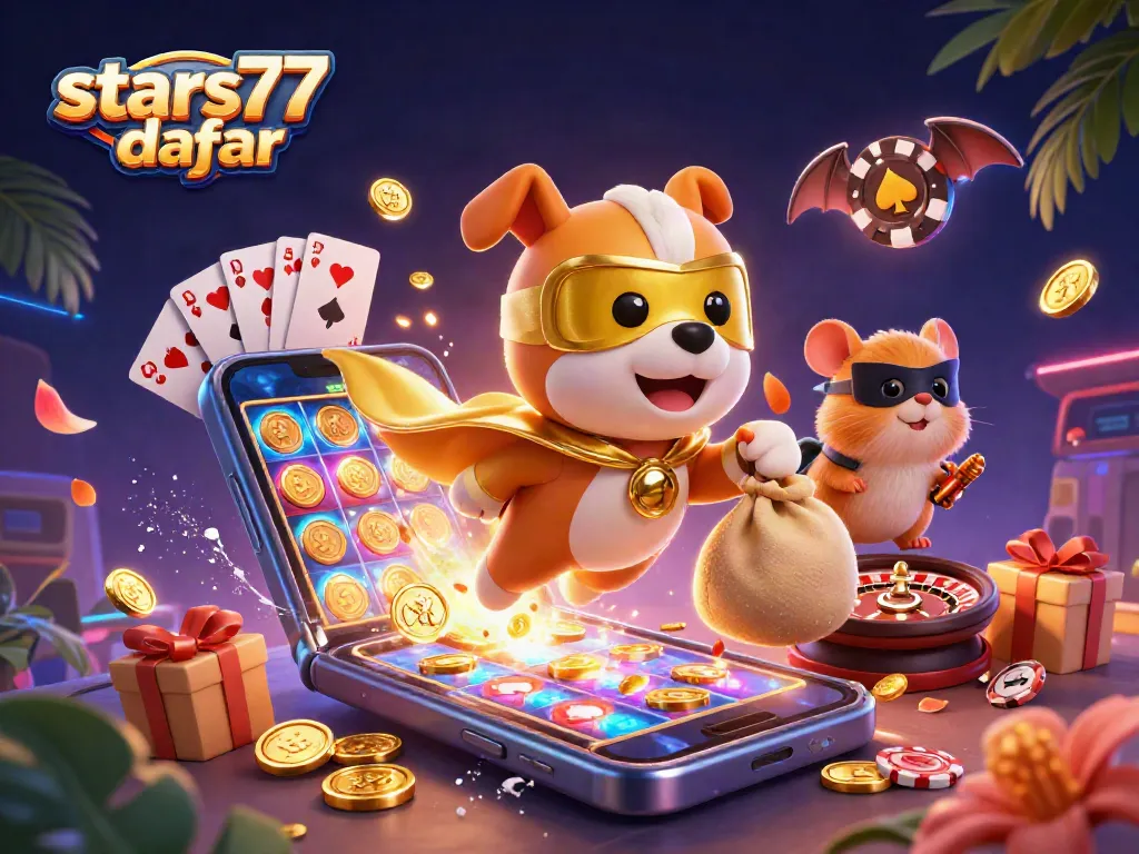 Ambil langkah bijak dengan stars77 daftar, ilustrasi karakter kasino yang berwarna-warni dan menarik.
