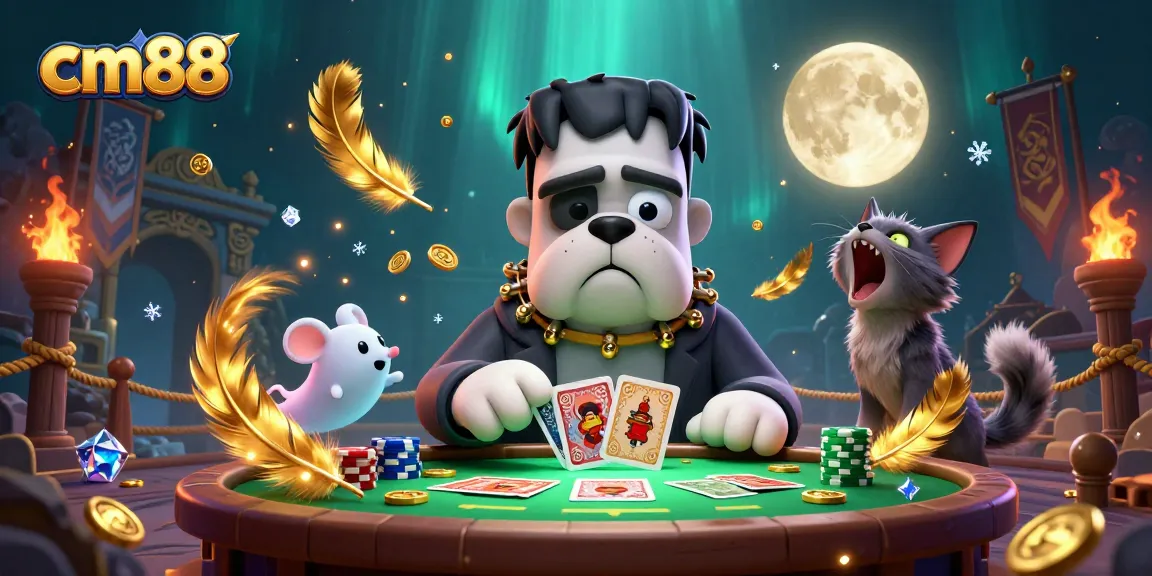 Experience thrilling games with cm88 at a vibrant 3D casino scene featuring whimsical characters and exciting elements.