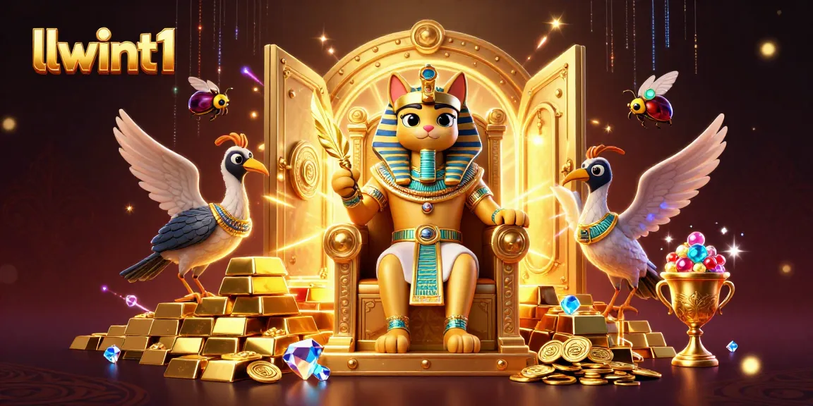 Engage in thrilling gameplay with llwint1 while surrounded by treasures and mystical elements