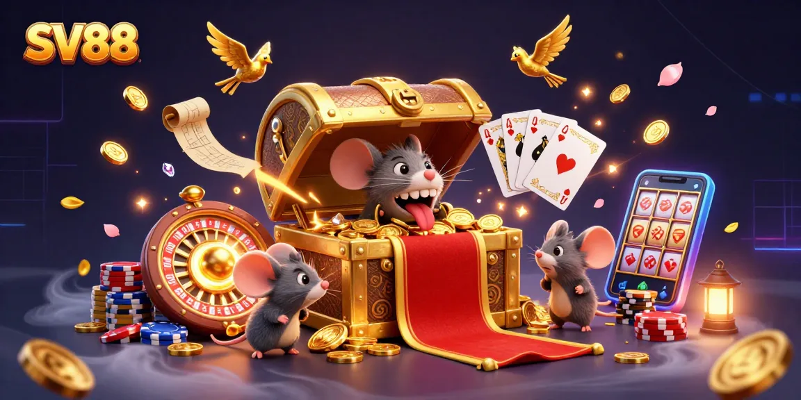 SV88 attracts players with thrill and excitement in an engaging 3D casino scene.